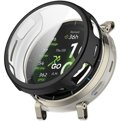 INF TPU za&amp;scaron;čitni ovoj s popolnim pokritjem, združljiv z Huami Amazfit Active3 Premium &amp;mdash; tanek za&amp;scaron;čitni okvir za robove Črna, (5000264355) Slike