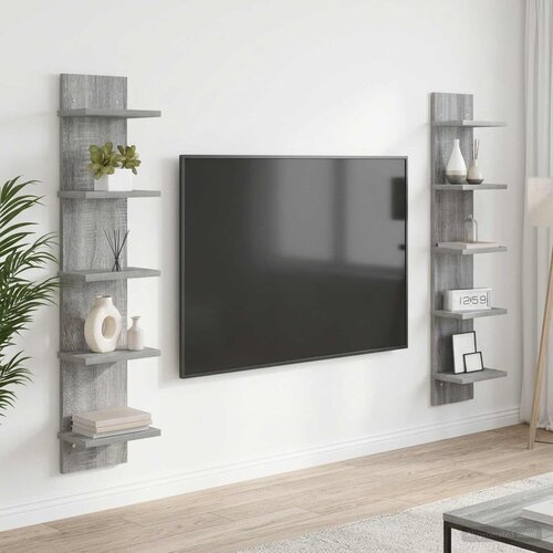  Polica na zidu 2 kom. Siva Sonoma 22 x 15 x 100 cm Cijene