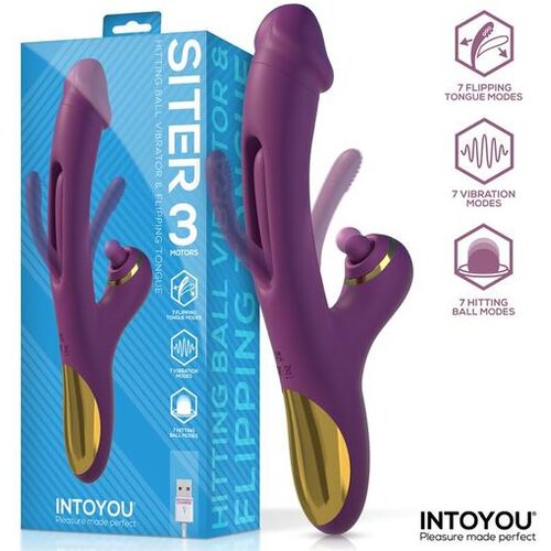 INTOYOU Vibrator Rabbit Siter Purple Slike