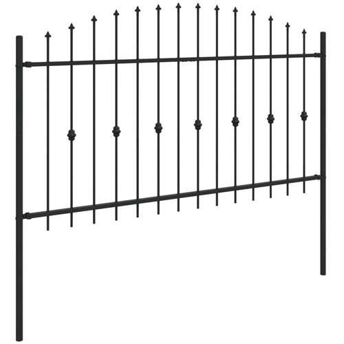  Ograda sa &amp;scaron;iljcima Crna 200 x 150 cm Čelik s prahom premazan Slike