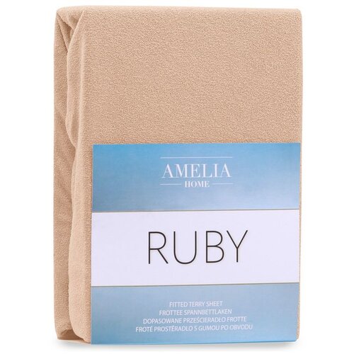 AmeliaHome Plahta s gumom Ruby 180-200x200 cm, cappuccino Slike