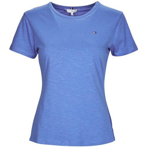 Tommy Hilfiger Majice s kratkimi rokavi 1985 SLIM SLUB C-NK SS Modra Slike