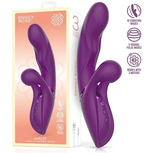 ENGILY ROSS Garlet Vaginal Pulse & Rabbit Vibrator Purple