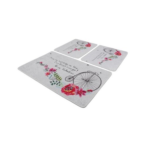 Monowheel multicolor bathmat set (3 pieces) Slike