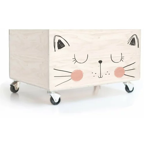 Little Nice Things drvena kutija na kotačima Cat