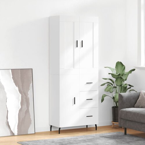 VidaXL Visoka komoda bijela 69 5x34x180 cm konstruirano drvo Slike