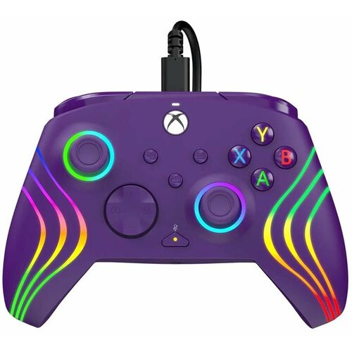 Pdp gamepad wired controller afterglow wave purple xbsx Slike