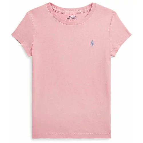 Polo Ralph Lauren Otroška bombažna kratka majica roza barva, 312941106001