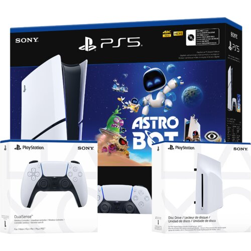 Playstation 5 Slim Digital Edition D chassis + Dualsense Wireless Controller+ Playstation Disc drive+ Astro Bot VCH 1000044336V3 Cijene