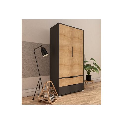 Hanah home ormar flora 90 anthracite safir hrast Slike