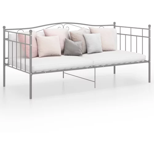  za krevet na razvlačenje sivi metalni 90 x 200 cm