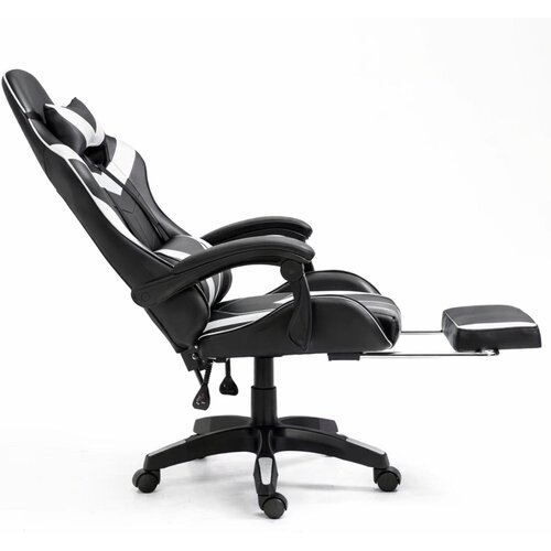  Gaming stolica sa osloncem za noge LE TOY - bijela Slike