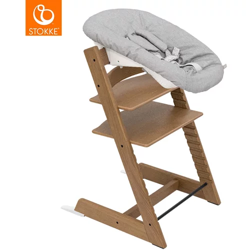 Stokke otroški stolček tripp trapp® hrast brown + vstavek za novorojenčka tripp trapp® grey