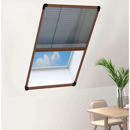  Plise komarnik za okna aluminij rjav 80x160 cm Cene