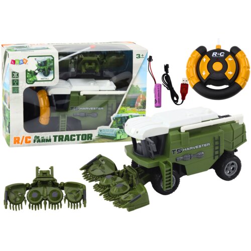 Lean_Toys Kmetijski kombajn RC daljinsko voden kmetijski stroj zelene barve Cene