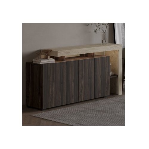 Hanah home konzola beliz travertine walnut Slike