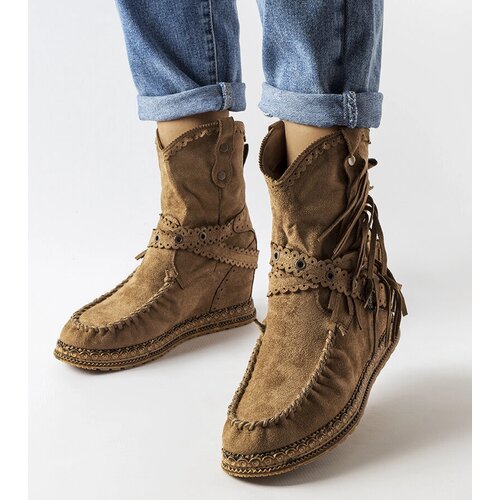 Gemre Dark brown wedge ankle boots Teodata Cene