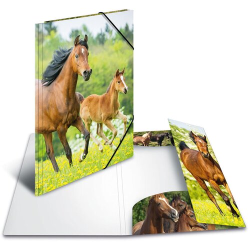 Herma Mapa z elastiko A4 PP, Konji Slike