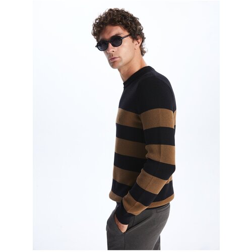 LC Waikiki Crew Neck Long Sleeve Striped Men's Knitwear Sweater Slike