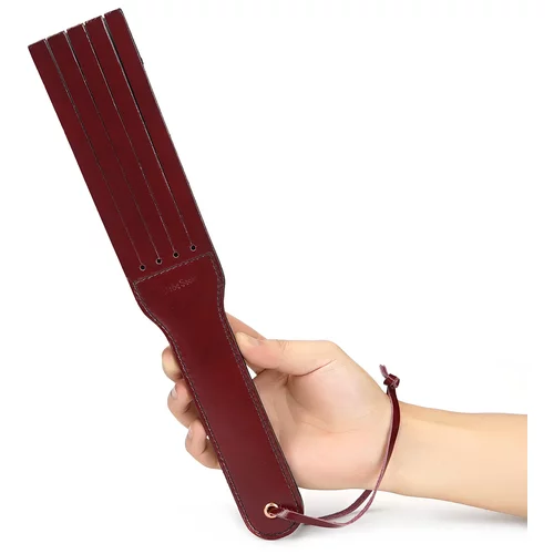 Liebe Seele Wine Red Leather Spanking Paddle