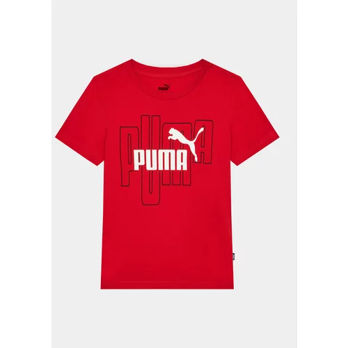 Puma Majica Graphics No.1 Logo 676823 Rdeča Regular Fit