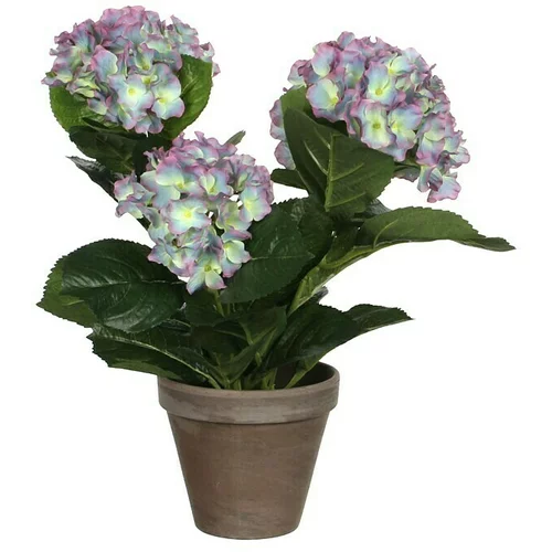  Umjetna biljka Hortenzija (Visina: 40 cm, Ljubičasta, Plastika)