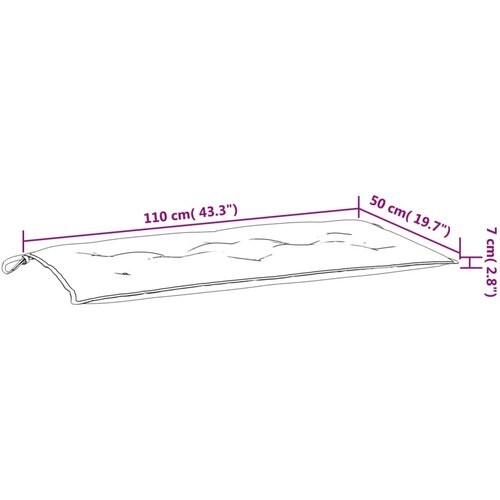  Jastuk za vrtnu klupu antracit 110 x 50 x 7 cm tkanina Oxford Slike
