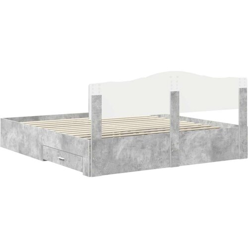  Okvir za krevet s uzglavljem Betonski sivi 180 x 200 cm Slike