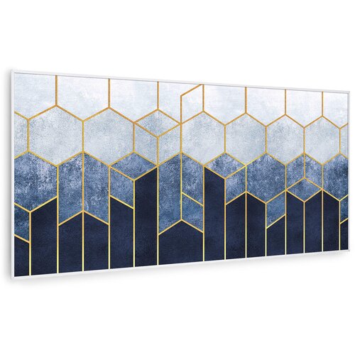 Klarstein wonderwall air art smart, infrardeč grelnik, modra črta, 120 x 60 cm, 700 w Slike