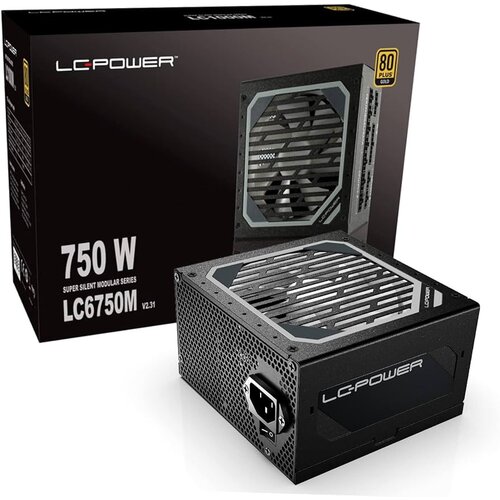 LC-Power PSU 750W Gold80+ Gold, 135mm fan, APFC,ATX 3.1, 3x9CIe, 6X SATA Cijene