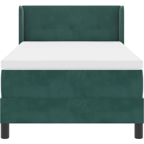 VidaXL box spring krevet s madracem tamno zelena 90x200 cm bar&amp;scaron;un Slike