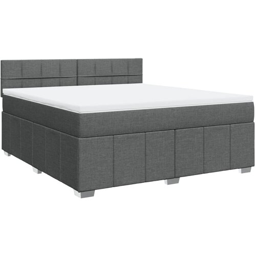 Maison Chic Box spring postelja - Vzmetna postelja z vzmetnico temno siva 180x200 cm blago SL24239, (21890898) Cene
