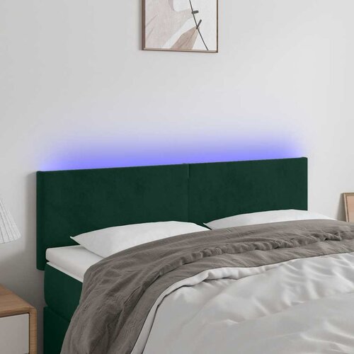  LED uzglavlje tamnozeleno 144x5x78/88 cm bar&scaron;unasto Cijene