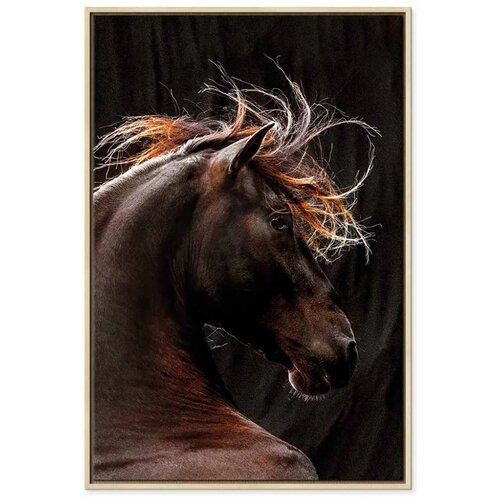  Slika - Fiery Wind (1 Part) Vertical 60x90 U prirodnom drvenom okviru Slike
