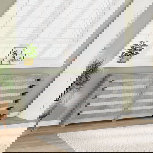 VidaXL Pokrov za radijator hrasta sonome 175x20x82cm konstruirano drvo Slike