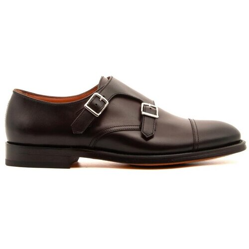 Doucal&amp;#039;s Mokasini DOUCALS DU1025ORV DOUBLE BUCKLE CAP TOE MORO Kostanjeva Slike