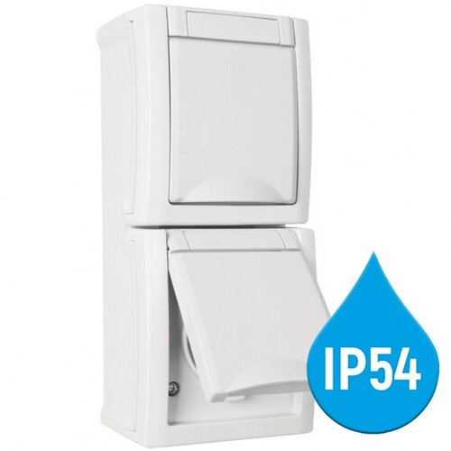 Panasonic Priključnica bela &scaron;uho vertikalna dupla II OG 16A 250V IP54 WPTC4850-2WH EU2 PACIFIC Cene