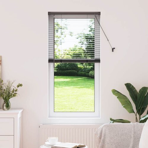 vidaXL Okenska roleta z zavesami Drugo Črna 80 x 130 cm Aluminij Cene