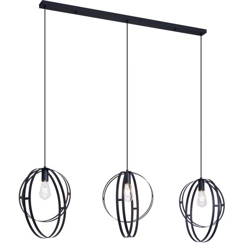 QAZQA Smart hanglamp zwart langwerpig 3-lichts incl. Wifi G95 - Indu Slike