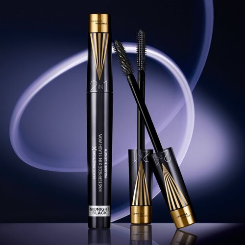 Max Factor Masterpiece Lash Wow maskara za volumen i uvijanje trepavica 2 u 1 nijansa Midnight Black 7 ml Slike