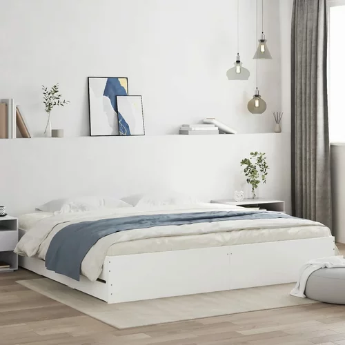  Okvir kreveta s ladicama bijeli 180 x 200 cm konstruirano drvo