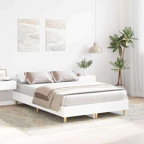  Okvir za krevet Bijelo 137 x 190 cm Konstruirano drvo - Bijelo Puni Cijene