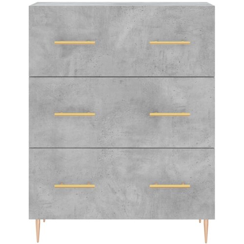 Komoda siva boja betona 69,5x34x90 cm od konstruiranog drva Slike