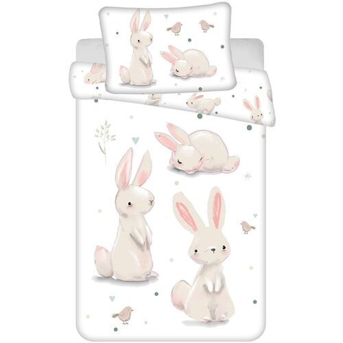 Jerry Fabrics Bombažna otroška posteljnina za otroško posteljico 100x135 cm Bunnies – Cene