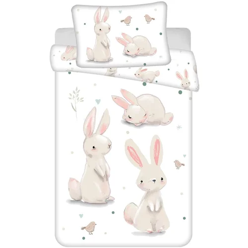 Jerry Fabrics Bombažna otroška posteljnina za otroško posteljico 100x135 cm Bunnies –