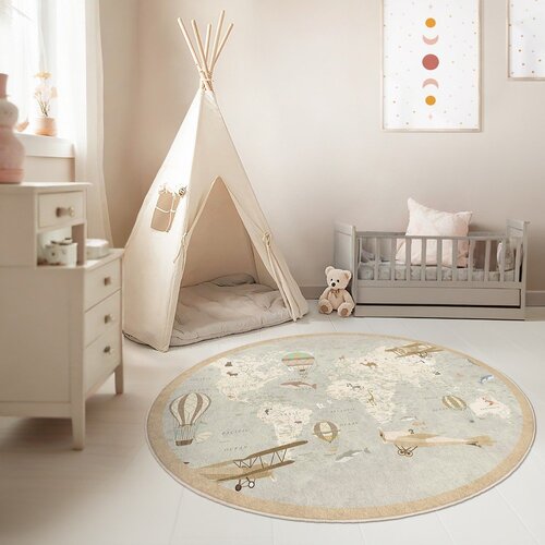 Mila Home Periv dječji tepih za igru &amp;oslash;100 cm Vintage World &amp;ndash; Slike