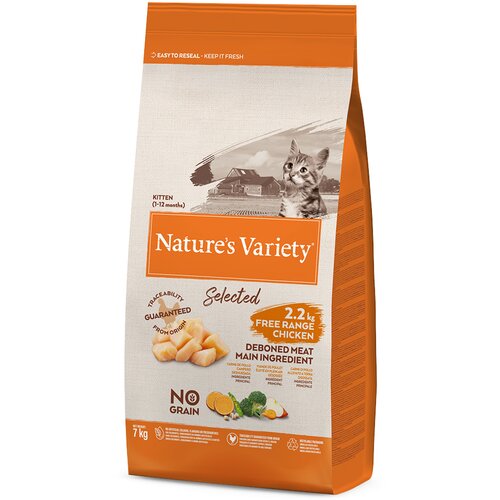 Nature&amp;#039;s Variety Selected Kitten pi&amp;scaron;čanec proste reje - Varčno pakiranje: 2 x 7 kg Slike