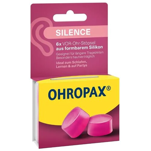 Ohropax Silikonski čepići Clear, 6 komada Slike