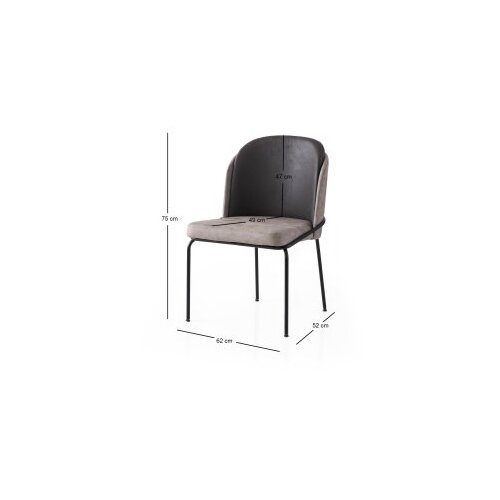 Hanah home Set trpezarijskih stolica Dore 196 V4, 4 komada, Antracit Slike