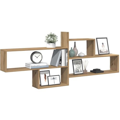  Zidna polica boja hrasta 167,5x18x68 cm konstruirano drva Slike